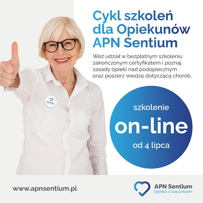Cykl szkoleń dla Opiekunów APN Sentium. Szkolenie on-line 4 lipcaa