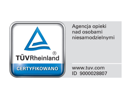 TÜV Rheinland - Certyfikowano. Agencja opieki nad osobami niesamodzielnymi. www.tuv.com